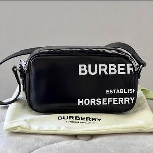 BURBERRY:  Micro Graphic Horseferry Print camera bag